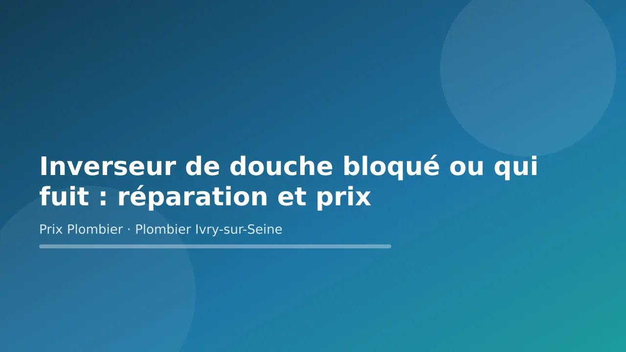Couverture du guide Prix Plombier sur la réparation et le prix d'un inverseur de douche à Ivry-sur-Seine
